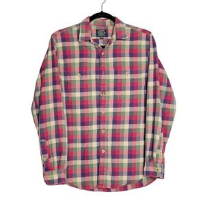 J. Crew Men's Sporting Goods Flannel Plaid Button Down Shirt sz S